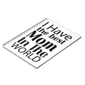 Werelden Beste Moeder Elegant Zwart-wit Script Notitieboek (Linkerzijde)