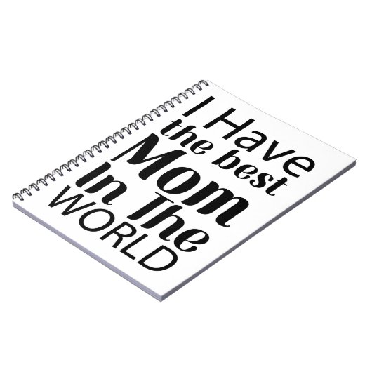 Werelden Beste Moeder Elegant Zwart-wit Script Notitieboek (Linkerzijde)