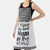 Werelden Beste Moeder Elegant Zwart-wit Script Schort (Insitu)