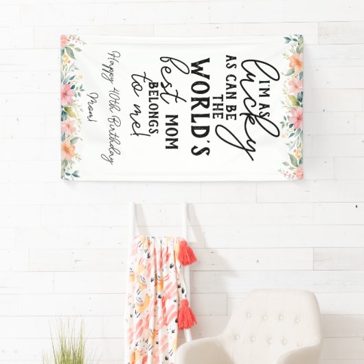 Werelden Beste Moeder Verjaardagsbanner 90th, 80th Spandoek (Insitu)