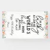 Werelden Beste Moeder Verjaardagsbanner 90th, 80th Spandoek (Horizontaal)