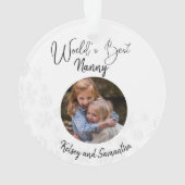 Werelden Beste Nanny Grootmoeder Aanpassen Foto Ornament (achterkant)