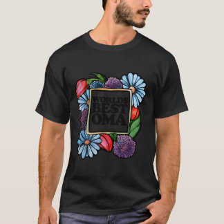 Werelden Beste Oma Floral Fun Oma's T-shirt