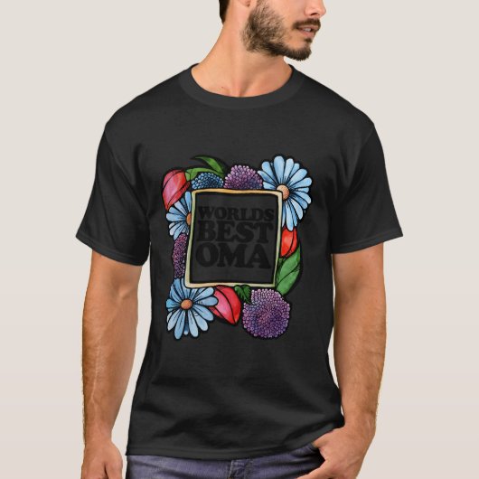 Werelden Beste Oma Floral Fun Oma's T-shirt (Voorkant)