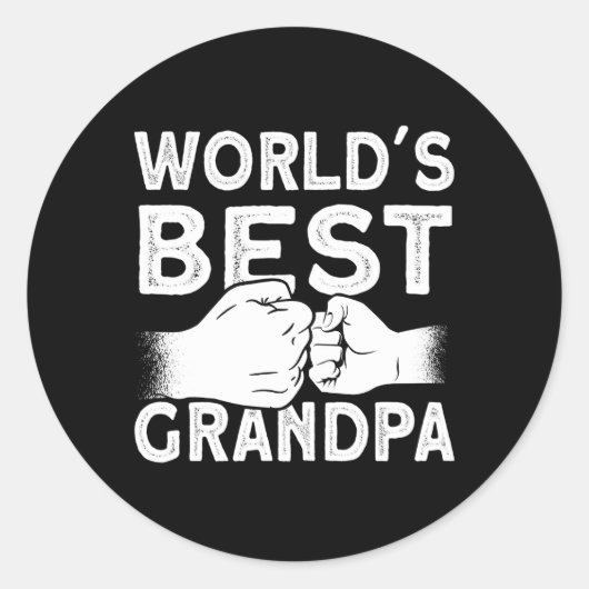Werelden Beste Opa Opa Opa Nieuw Opa Ronde Sticker (Voorkant)