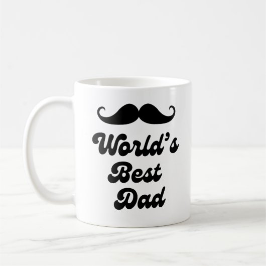 Werelden Beste Pap, Retro Script Vaders Dag Grappi Koffiemok (Links)