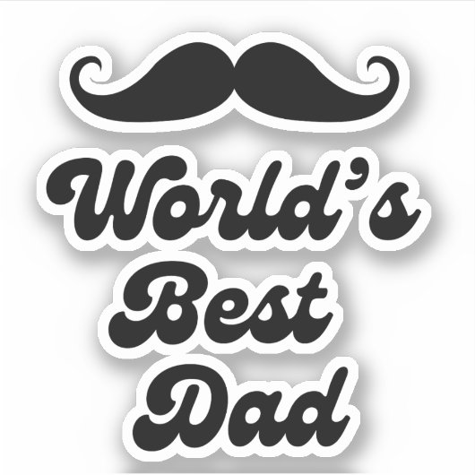 Werelden Beste Pap, Retro stijlvolle Vaders Dag Sticker (Voorkant)