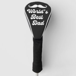 Werelden Beste Pap, Retro Vaders Dag Zwart & Wit Golfheadcover