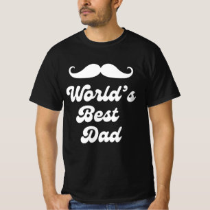 Werelden Beste Pap, Retro Vaders Dag Zwart-Wit T-shirt