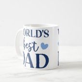 Werelden Beste Papa Print Modern Wit Mok (Voorkant links)