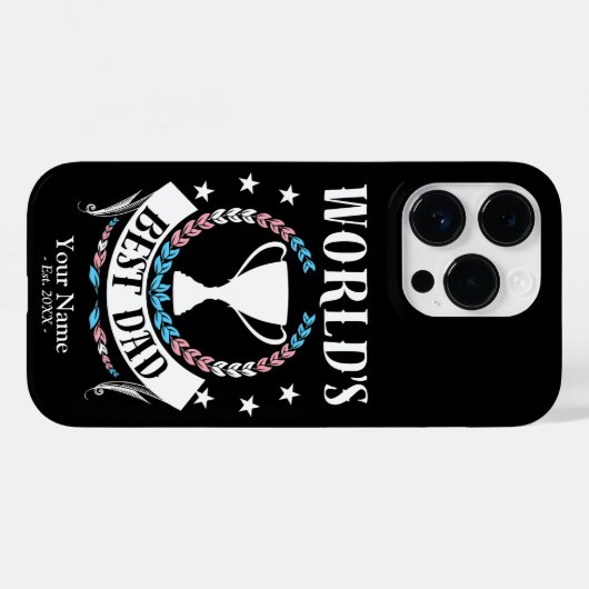 Werelden Beste Papa Vaderdag Trans Vlagkleuren Case-Mate iPhone Case (Achterkant (horizontaal))