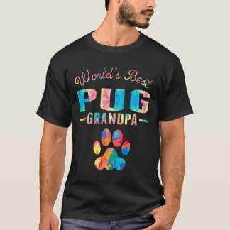 Werelden Beste Pug opa schilderij T-shirt
