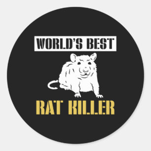Werelden Beste Rat Er Exterminator ongediertebestr Ronde Sticker