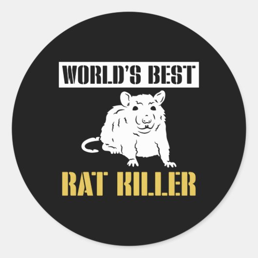 Werelden Beste Rat Er Exterminator ongediertebestr Ronde Sticker (Voorkant)