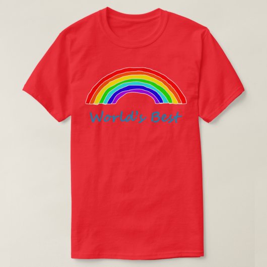 Werelden Beste Regenboog voor Vaderdag T-shirt (Design voorkant)