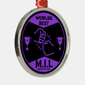 Werelden beste schoonmoeder metalen ornament (Rechts)