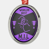 Werelden beste schoonmoeder metalen ornament (Links)