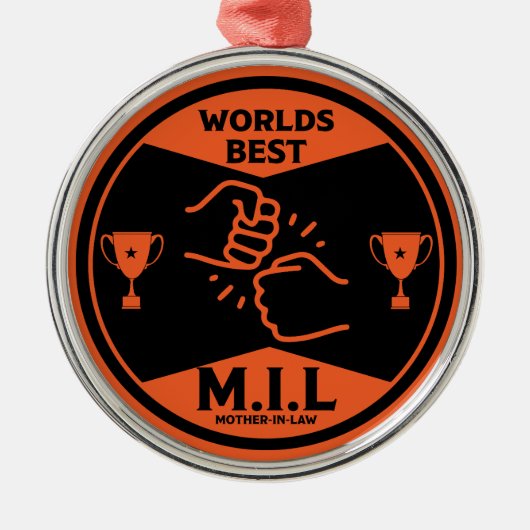 Werelden beste schoonmoeder metalen ornament (Voorkant)