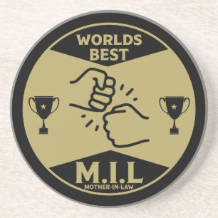 Werelden beste schoonmoeder zandsteen onderzetter