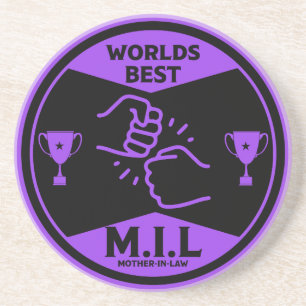 Werelden beste schoonmoeder zandsteen onderzetter