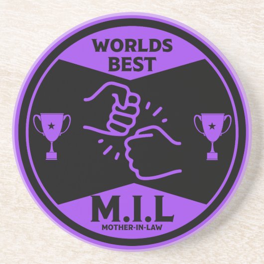 Werelden beste schoonmoeder zandsteen onderzetter (Voorkant)