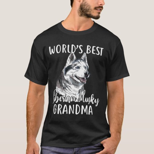 Werelden Beste Siberische Husky oma Hondenliefhebb T-shirt (Voorkant)