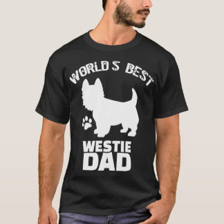 Werelden Beste Westie Papa Honden Pauw Puppy Lover T-shirt