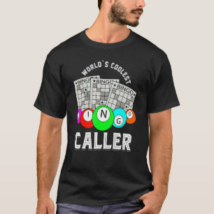Werelden Coolest Bingo Caller Bingo Speler Hobby B T-shirt