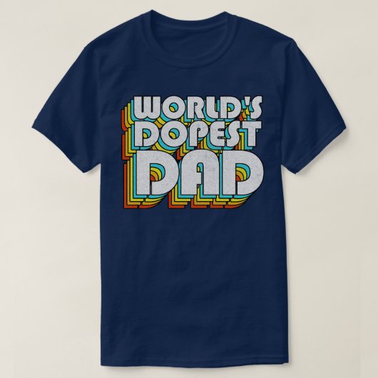 Werelden Dopest Papa Retro Faded Style Typografie  T-shirt (Design voorkant)