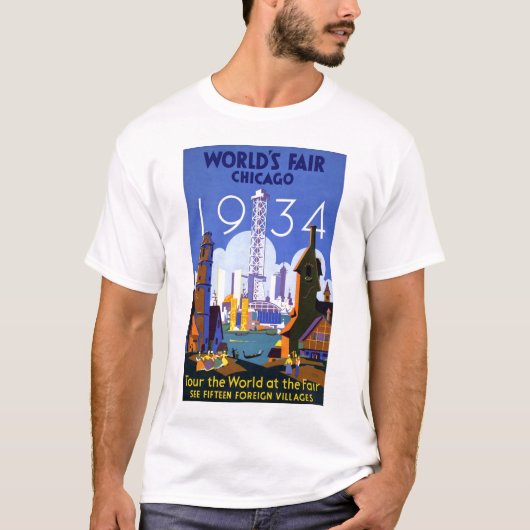  werelden Fair Chicago 1934 T Shirt (Voorkant)