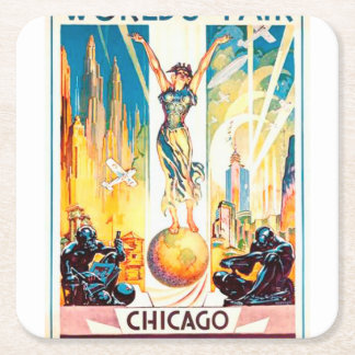 werelden Fair Chicago Poster 1933 Kartonnen Onderzetters