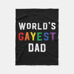 Werelden Gayest Papa Schattige Gay Pride LGBT Vade Fleece Deken