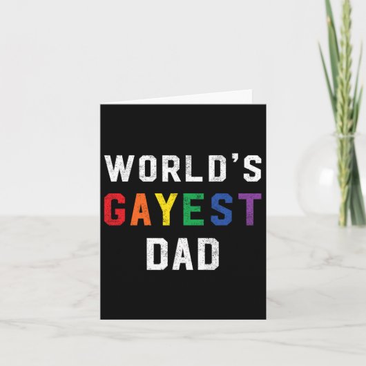 Werelden Gayest Papa Schattige Gay Pride LGBT Vade Kaart (Voorkant)