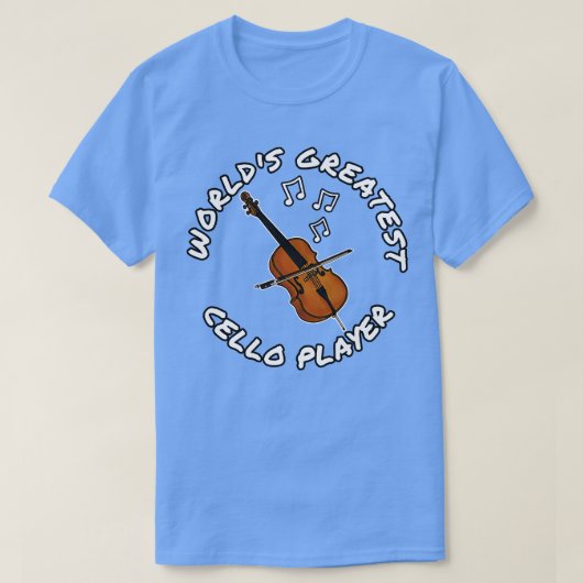 Werelden Grootste Cello Speler Cellist String Musi T-shirt (Design voorkant)