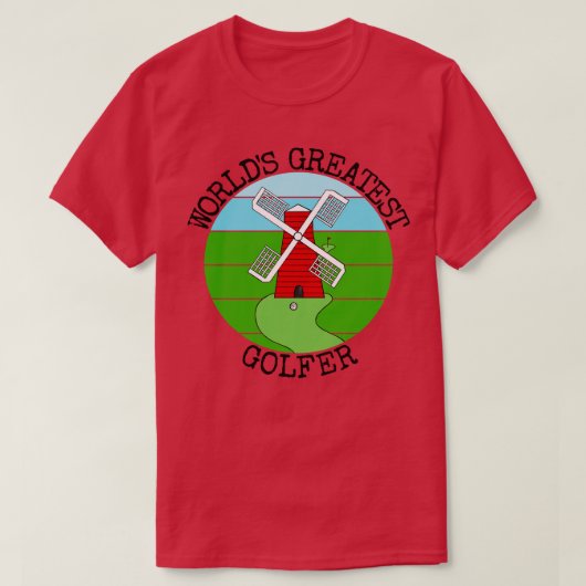 Werelden Grootste Golfer Crazy Golf Sarcasme Grapp T-shirt (Design voorkant)