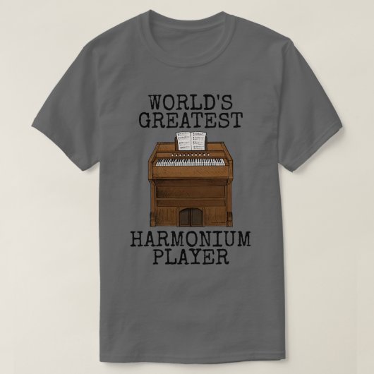 Werelden Grootste Harmonium Speler Kerk Organist F T-shirt (Design voorkant)