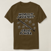 Werelden Grootste hobo speler Oboist Woodwind Musi T-shirt (Design voorkant)