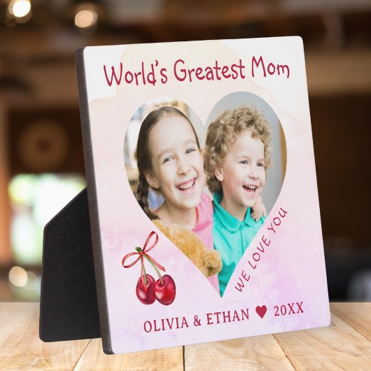 Werelden Grootste Mama Hart Foto Template Keepsake Fotoplaat