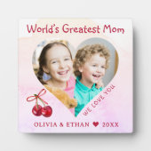 Werelden Grootste Mama Hart Foto Template Keepsake Fotoplaat (Voorkant)