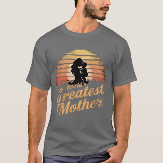 Werelden Grootste Moeder Silhouet Sunset T-shirt (Voorkant)