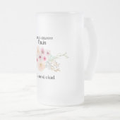 Werelden Grootste Neef - Girly Flowers Fun Modern Matglas Bierpul (Voorkant rechts)