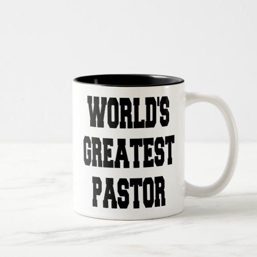 Werelden Grootste Pastor Tweekleurige Koffiemok (Rechts)