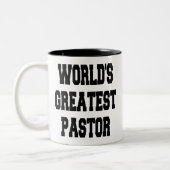 Werelden Grootste Pastor Tweekleurige Koffiemok (Links)