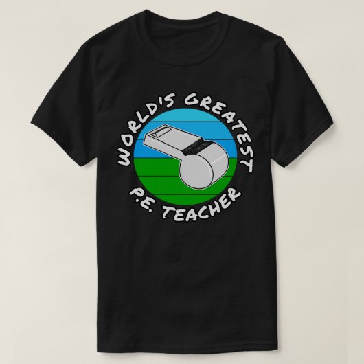 Werelden Grootste PE Docent Lichamelijke Opvoeding T-shirt (Design voorkant)