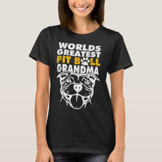 Werelden Grootste Pit Bull Oma Hondenliefhebbers O T-shirt