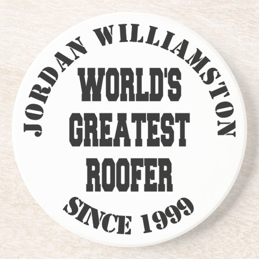 Werelden Grootste Roofer Zandsteen Onderzetter (Voorkant)