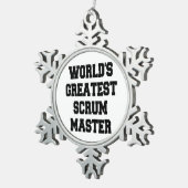 Werelden Grootste Scrum Master Tin Sneeuwvlok Ornament (Rechts)