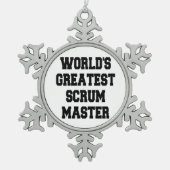 Werelden Grootste Scrum Master Tin Sneeuwvlok Ornament (Voorkant)
