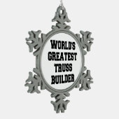 Werelden Grootste Truss Builder Tin Sneeuwvlok Ornament (Links)