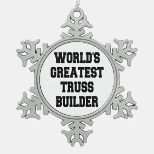 Werelden Grootste Truss Builder Tin Sneeuwvlok Ornament